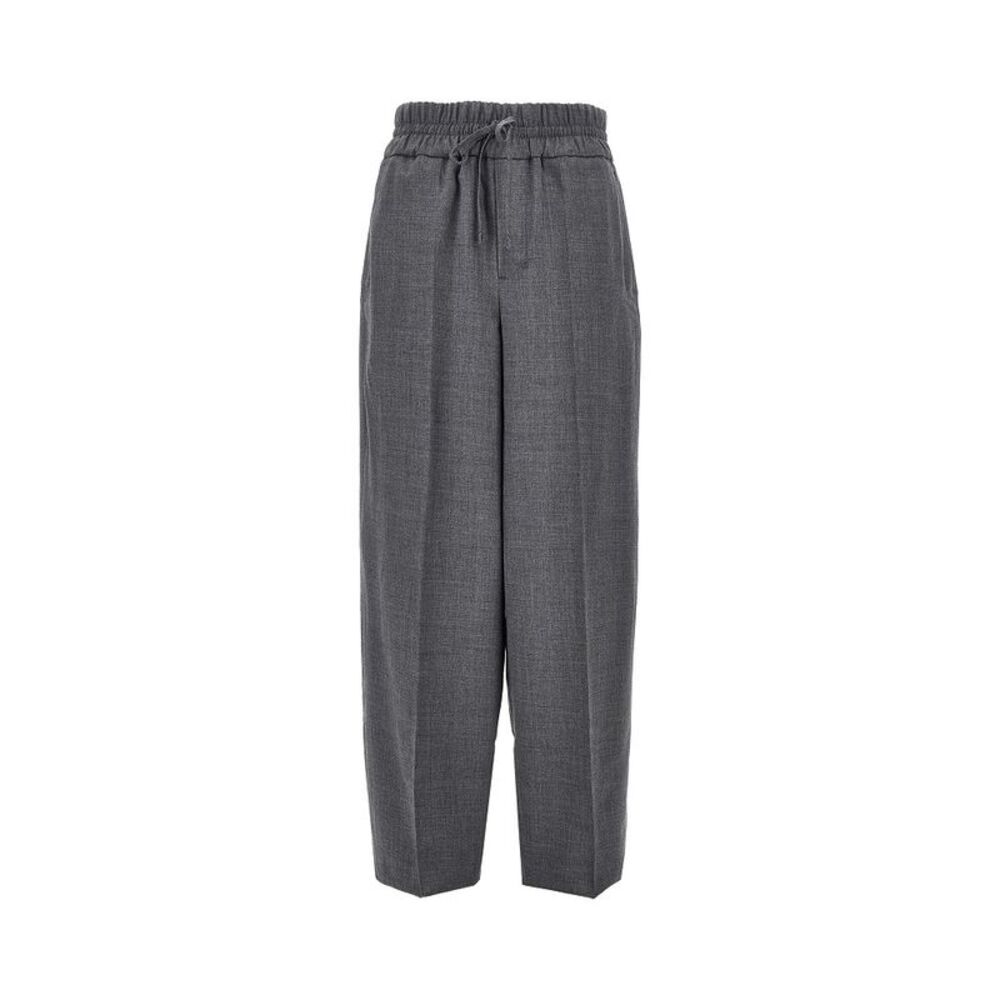 Ami Women Wool Pants With Elasticated Waist
